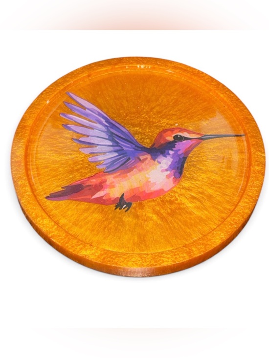 NORE’S NOVELTIES HANDCRAFTED DESIGNS Other - NORE'S NOVELTIES Single Round Handcrafted Coasters “HUMMINGBIRD- Round”